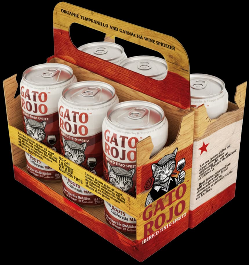 GATO ROJO canned spritz six-pack